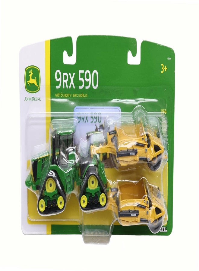جون دير لعبة جرار جون دير 9RX 590 بمقياس 1/64 مع مكشطة 1812DC - LP84498 - Image 2